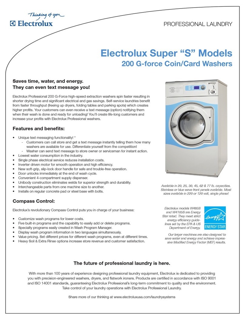 Electrolux W485S user guide