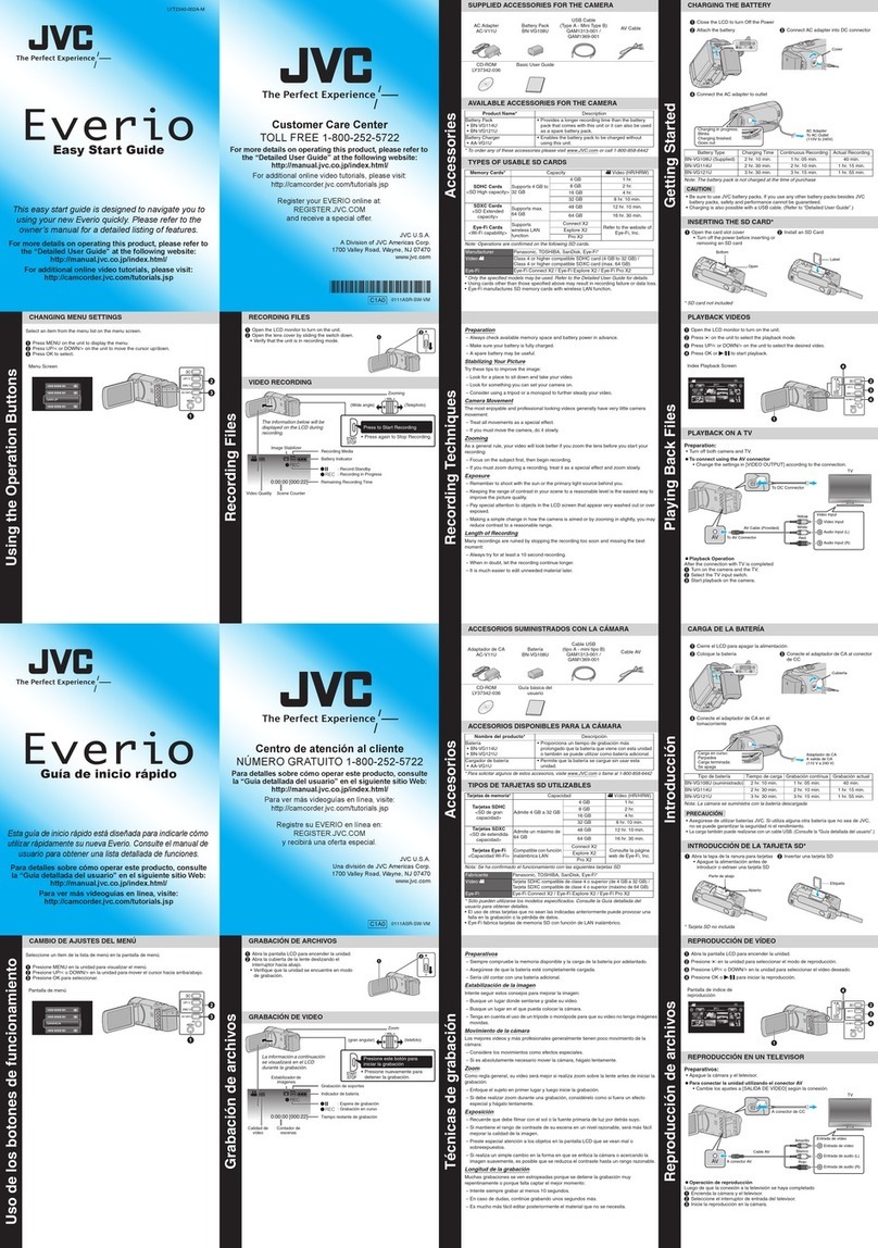 JVC Everio LYT2340-002A-M Easy start guide