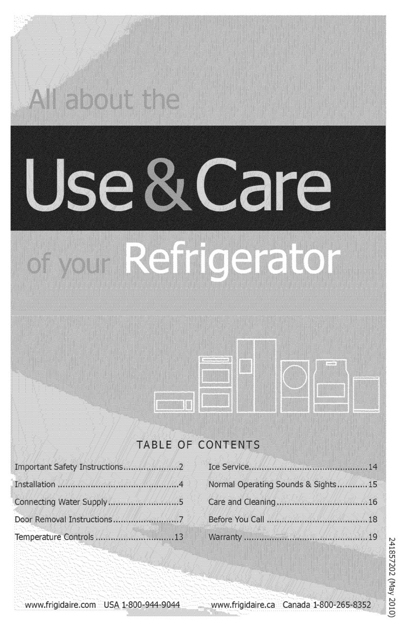 Frigidaire 241857202 Use & care guide