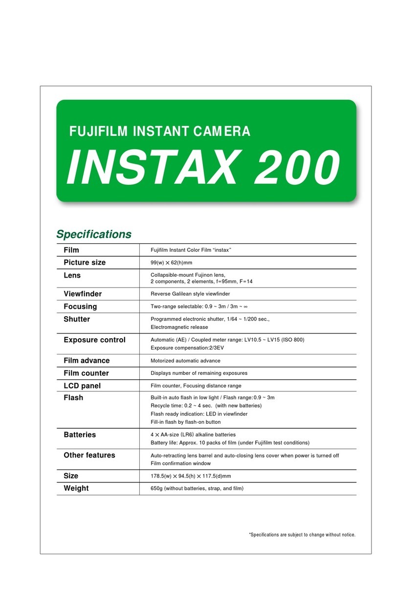 FujiFilm Instax 200 Specifications