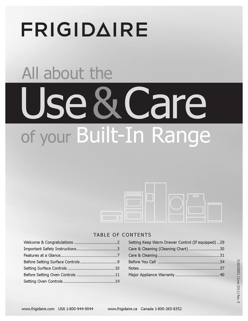 Frigidaire 18" built-in and portable Owner's manual