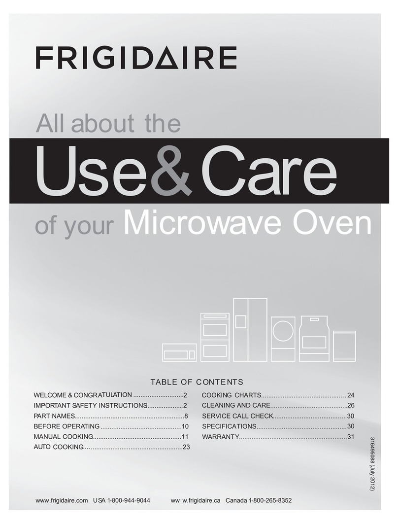 Frigidaire Microwave / Wall Oven Combination use & care