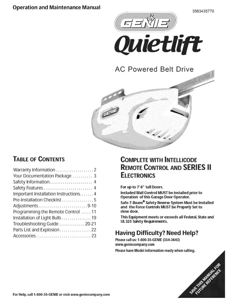 Genie QuietLift 2040L User manual