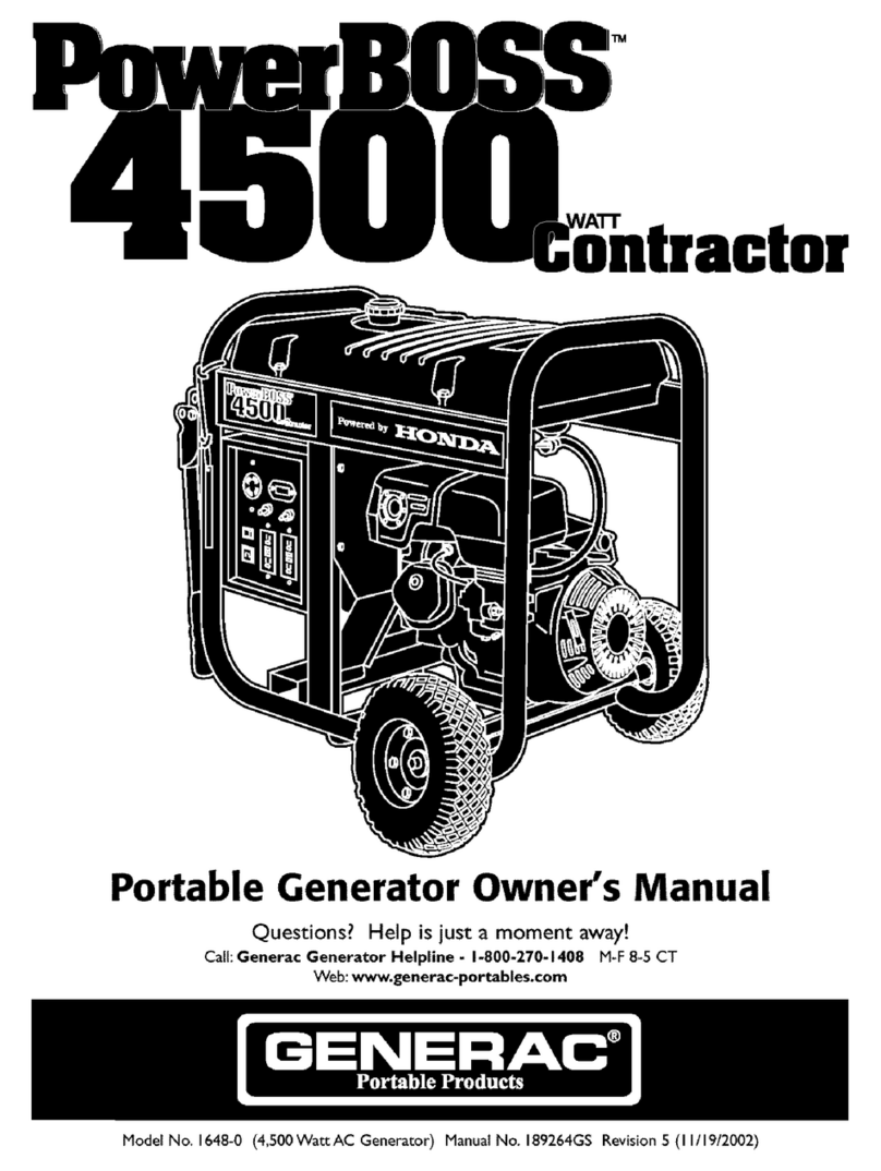 Generac Power Systems PowerBOSS Contractor 1648-0 User manual