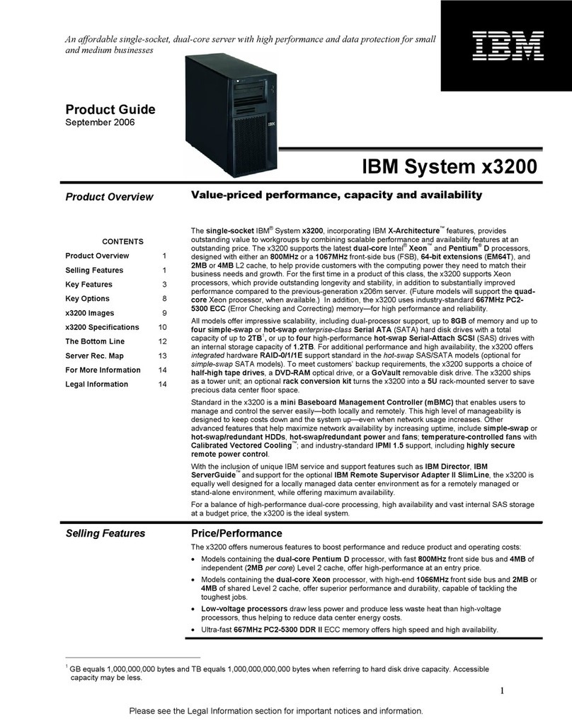 IBM x3200 - System M3 - 7328 User manual IBM x3200 - System M3 - 7328 User manual
