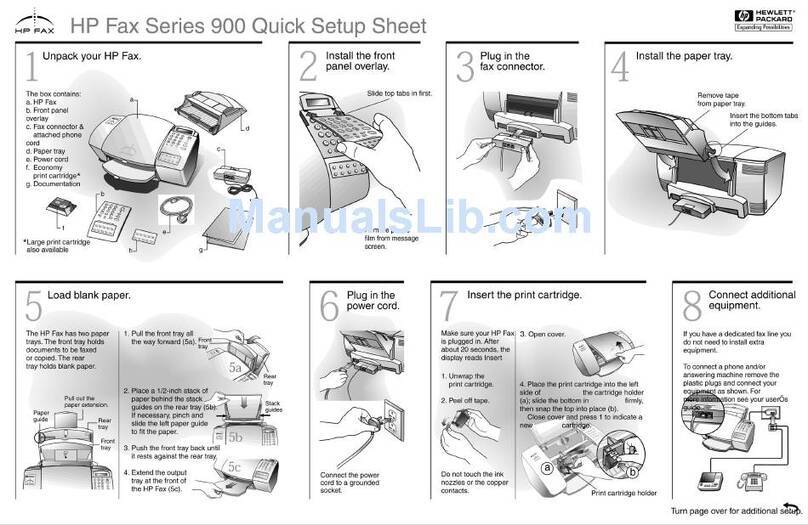 HP 900 Series Specification sheet