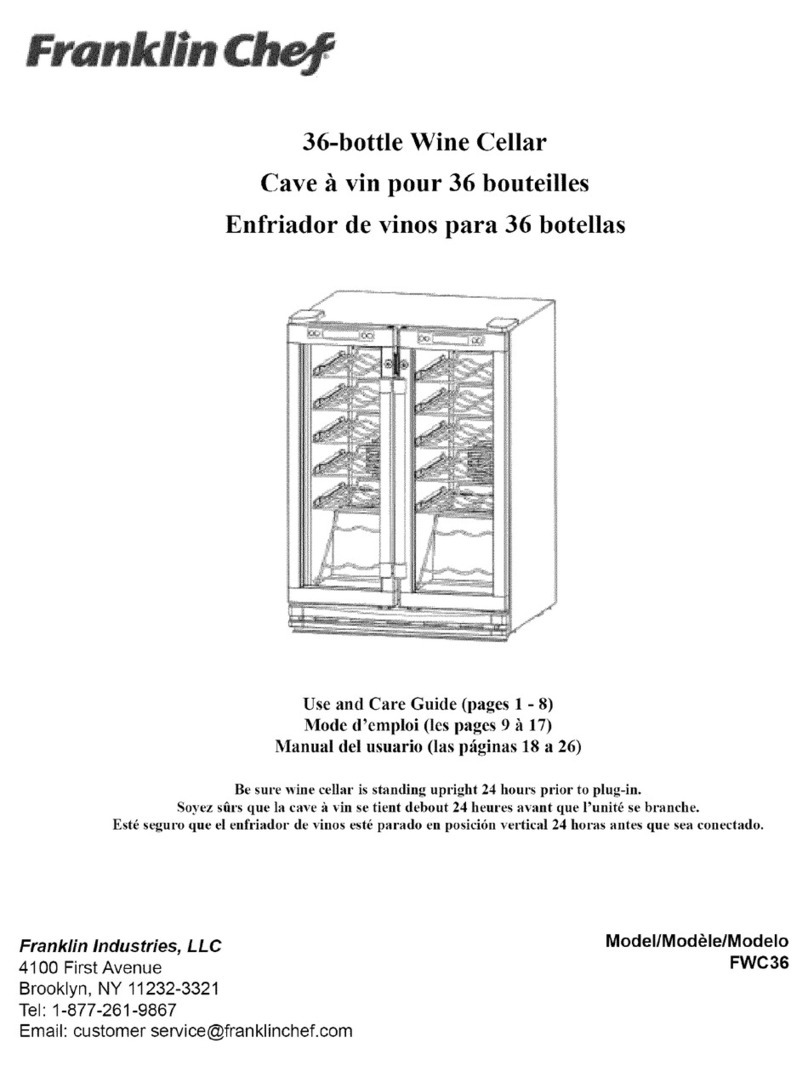 Franklin Chef FWC36 Use and care guide