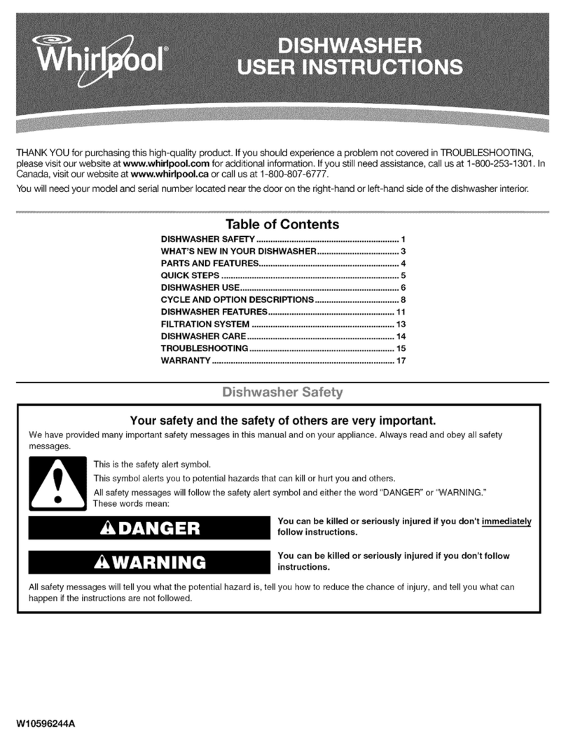 Whirlpool w10596244a User manual