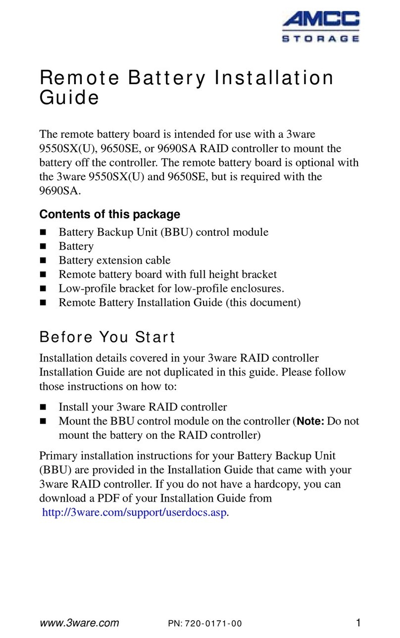 3Ware 9550SX Series User manual