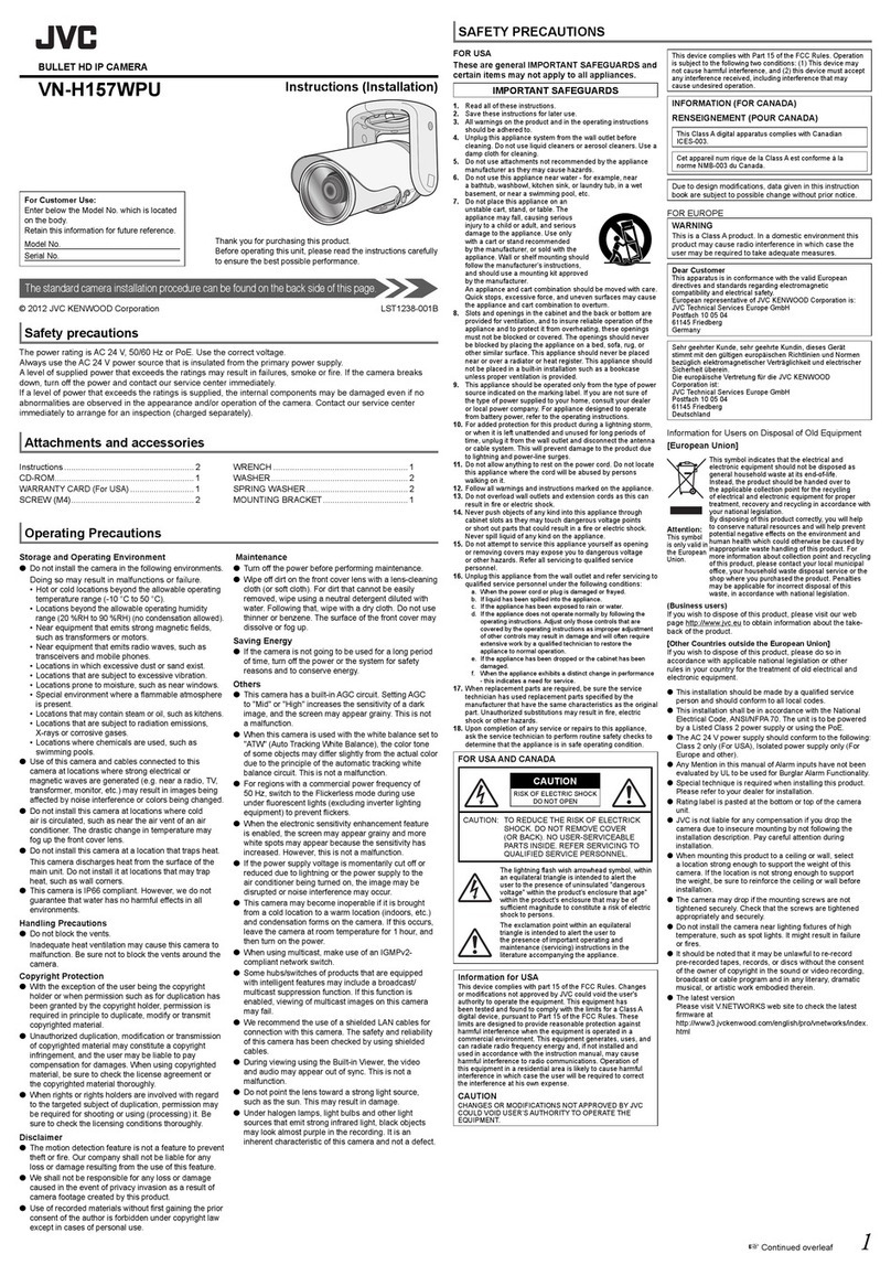 JVC Super LoLux HD VN-H157WPU User manual