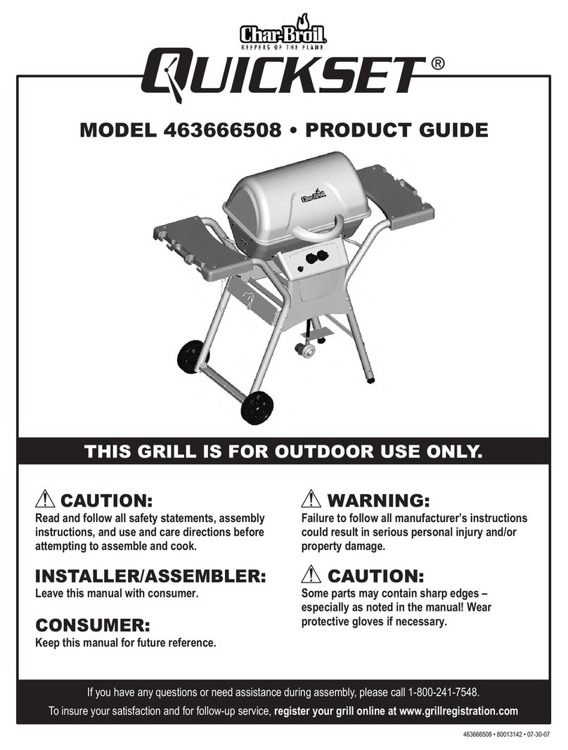 Char-Broil Quickset 463666508 User manual
