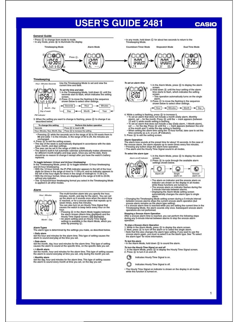 Casio 2481 User manual