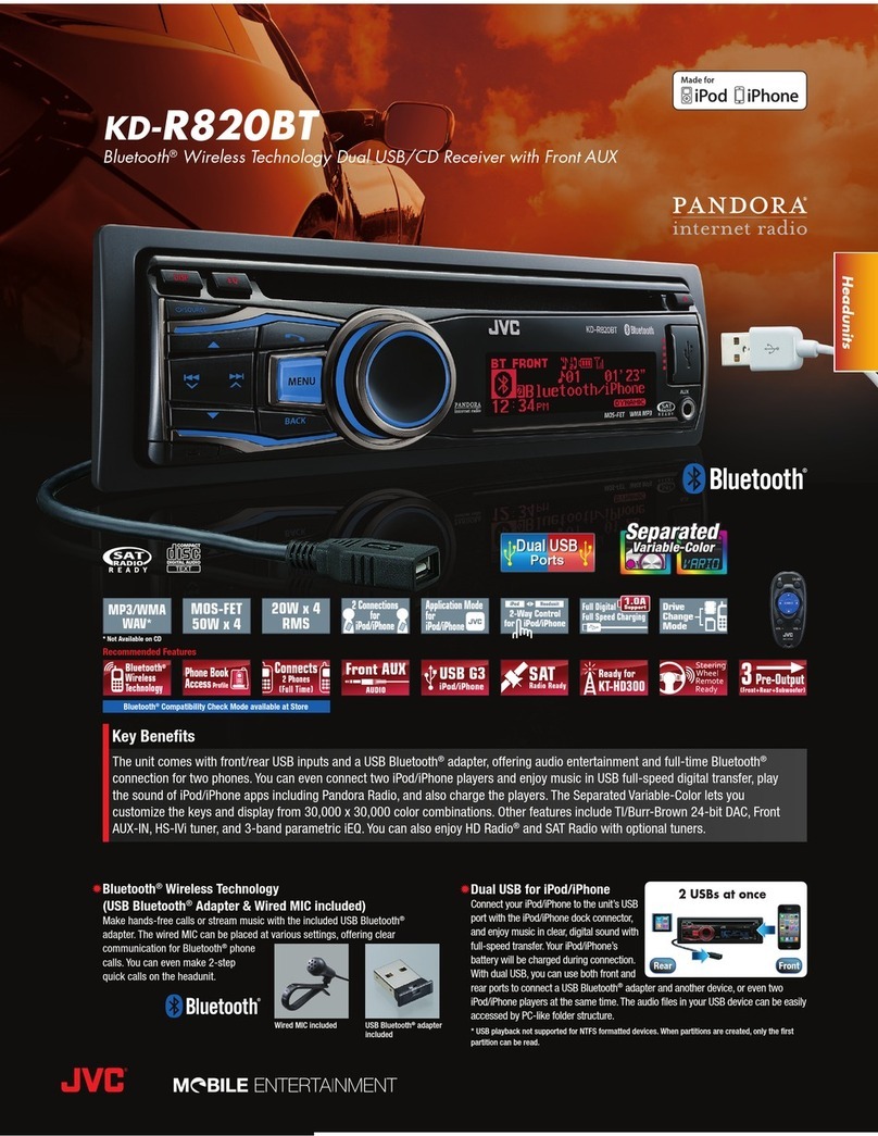 JVC KD-R820BT User manual JVC KD-R820BT User manual