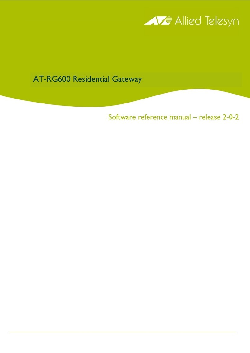 Allied Telesis AT-RG600 series User manual