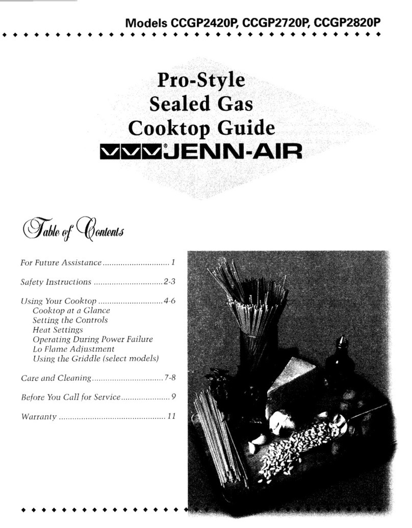 Jenn-Air CCGP2720P Cooktop guide