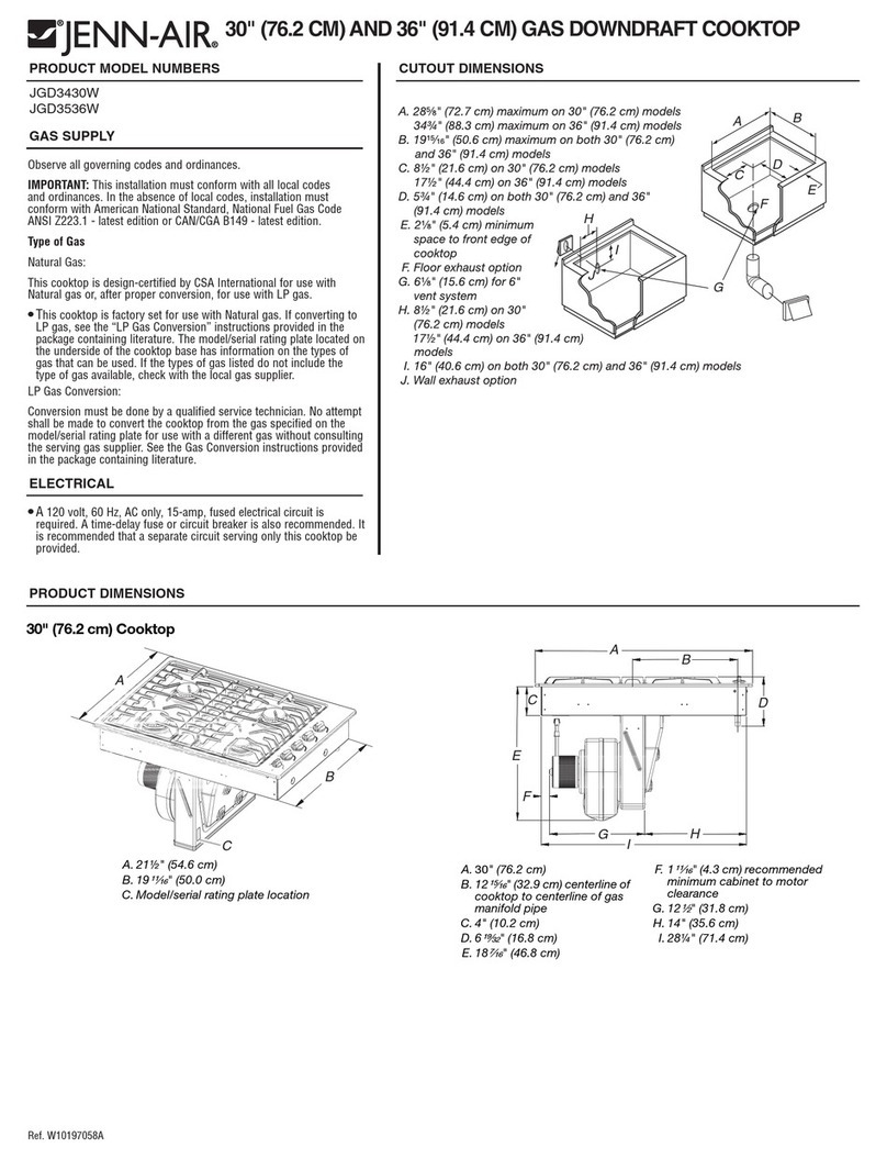 Jenn-Air JGD3430W Parts list manual