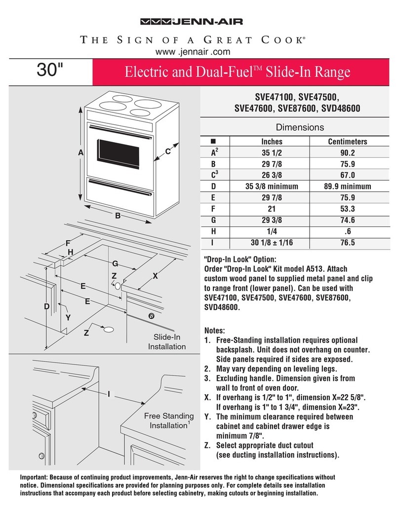 Jenn-Air SVE47100 instructions
