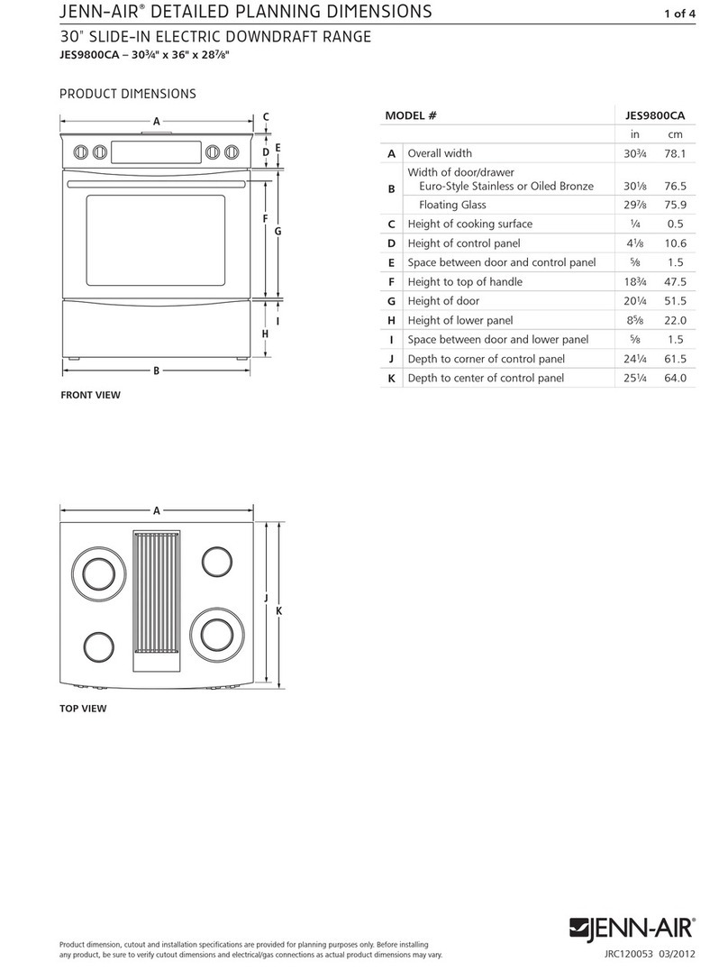 Jenn-Air JES9800CA Parts list manual