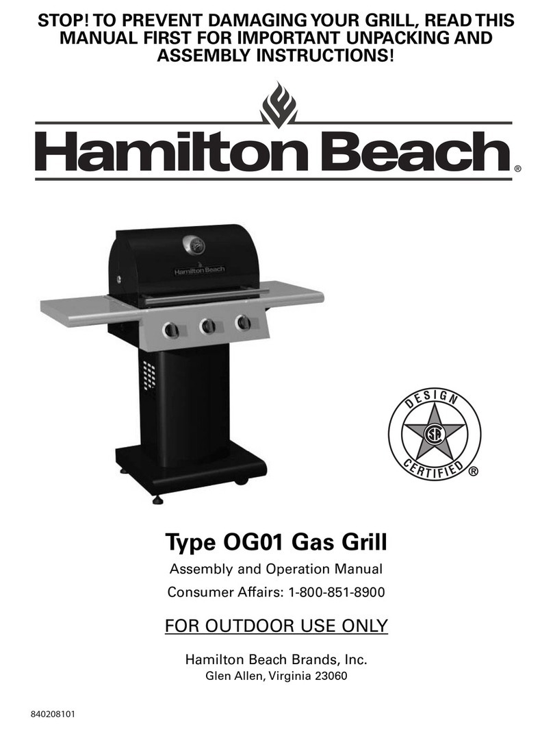 Hamilton Beach OG01 Assembly and operation manual