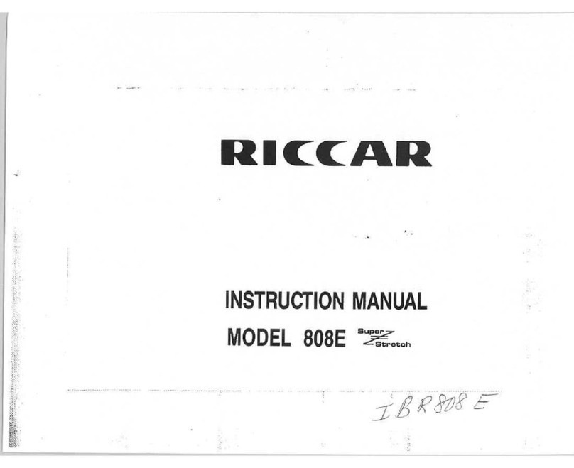 Riccar 808E instruction manual