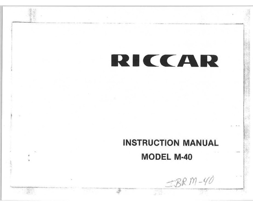 Riccar M40 User manual Riccar M40 User manual