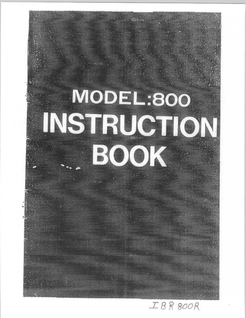 Riccar 800 Instruction book