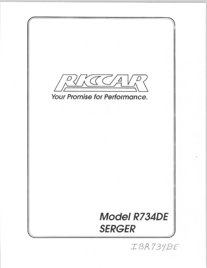 Riccar 734DE User manual Riccar 734DE User manual