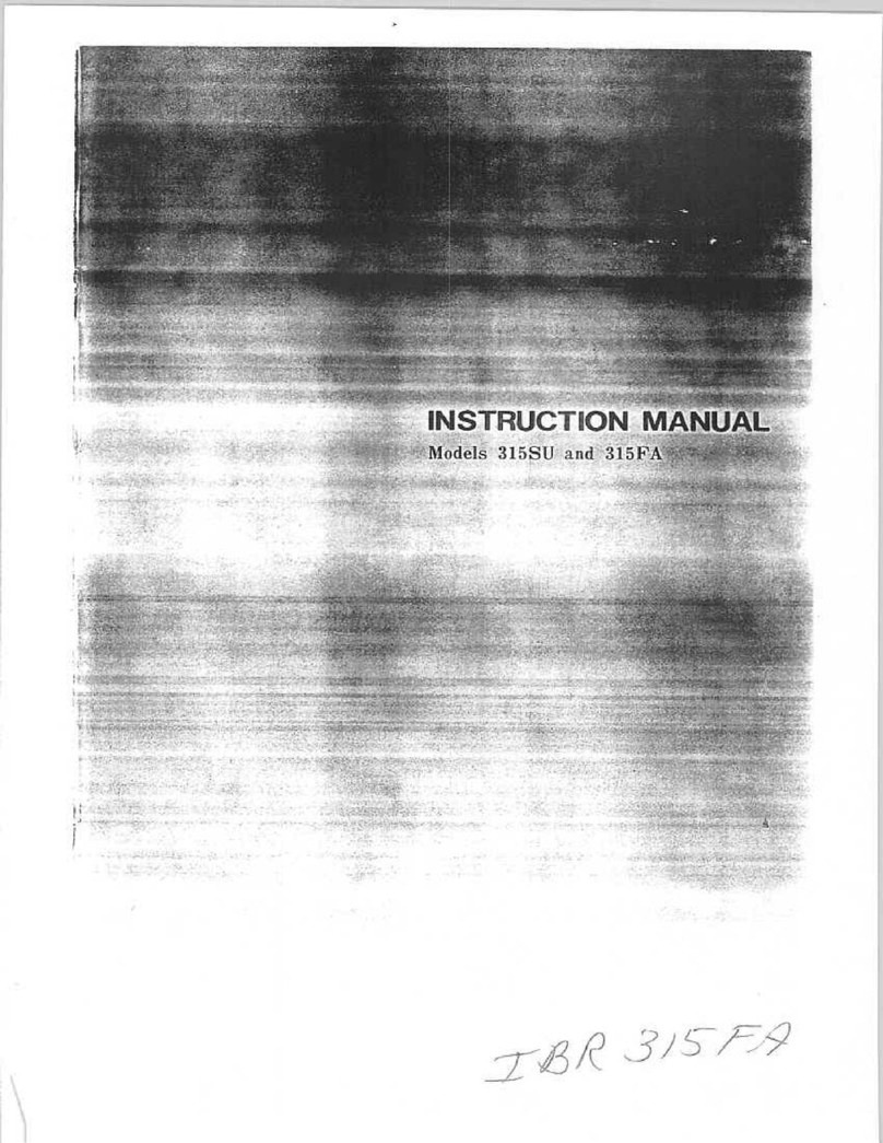 Riccar 315SU User manual Riccar 315SU User manual