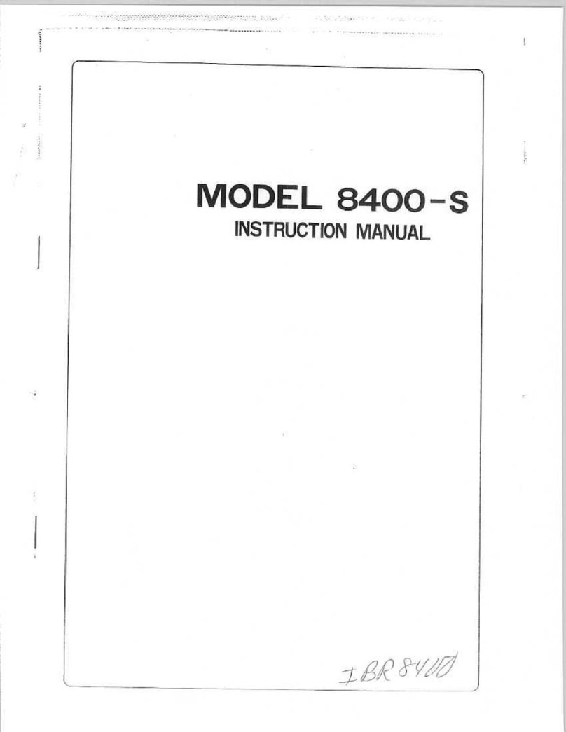 Riccar 8400-S instruction manual