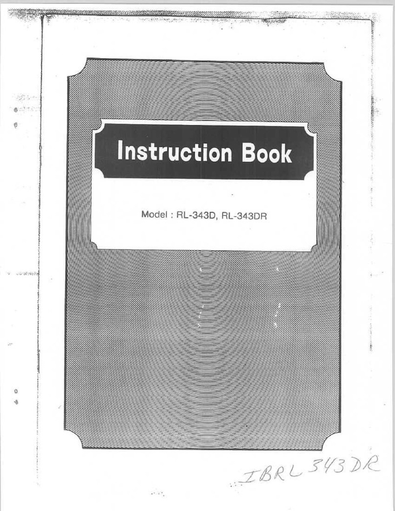 Riccar RL343DR Instruction book