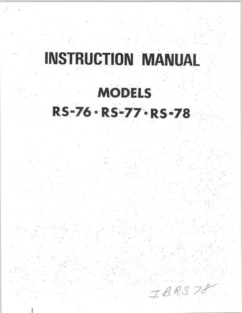 Riccar RS-78 User manual Riccar RS-78 User manual