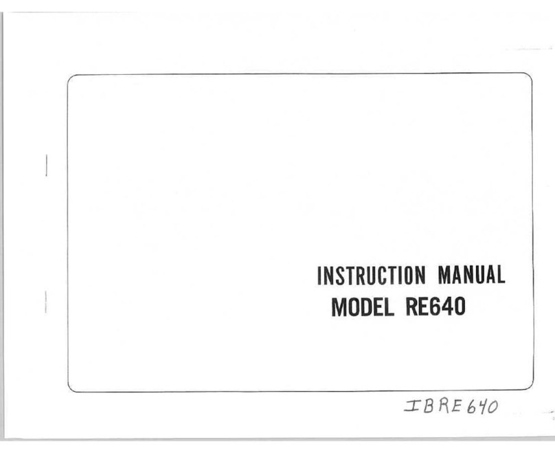 Riccar RE640 User manual