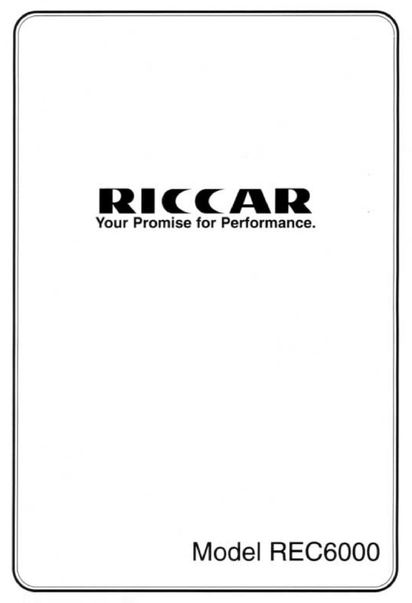 Riccar REC6000 User manual
