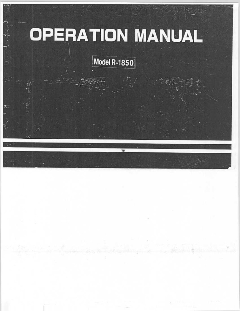 Riccar R-1850 User manual Riccar R-1850 User manual