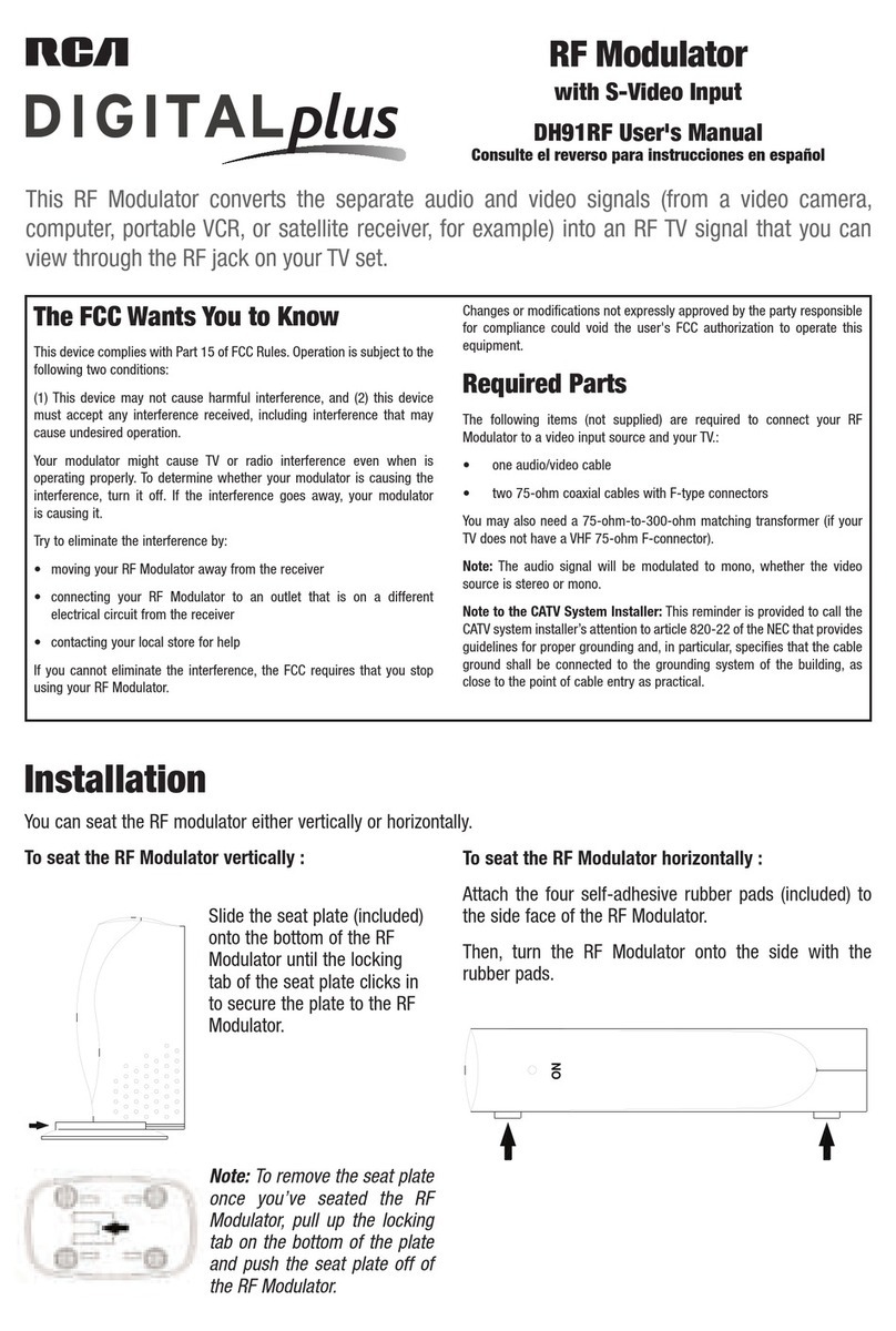 RCA DH91RF User manual