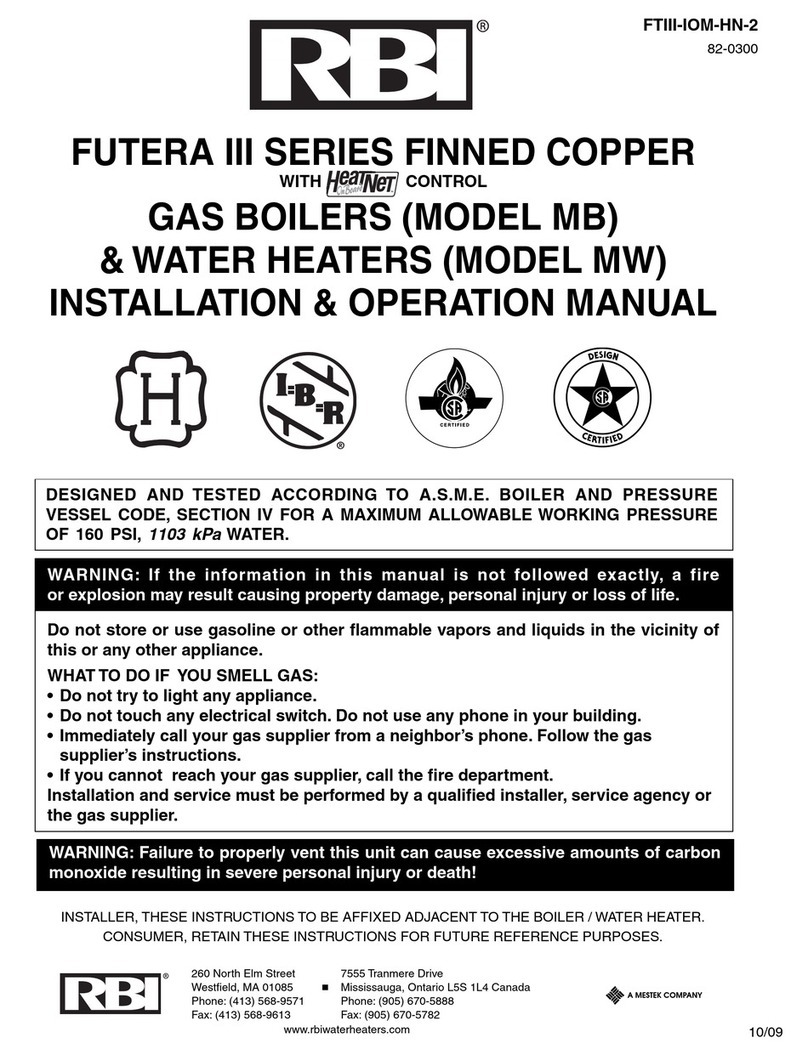 RBI FUTERA III Series HeatNet Installation & operation manual