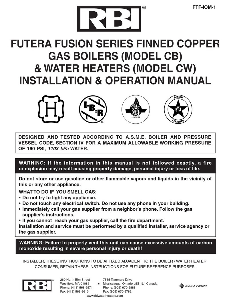 RBI FUTERA FUSION Series Installation & operation manual