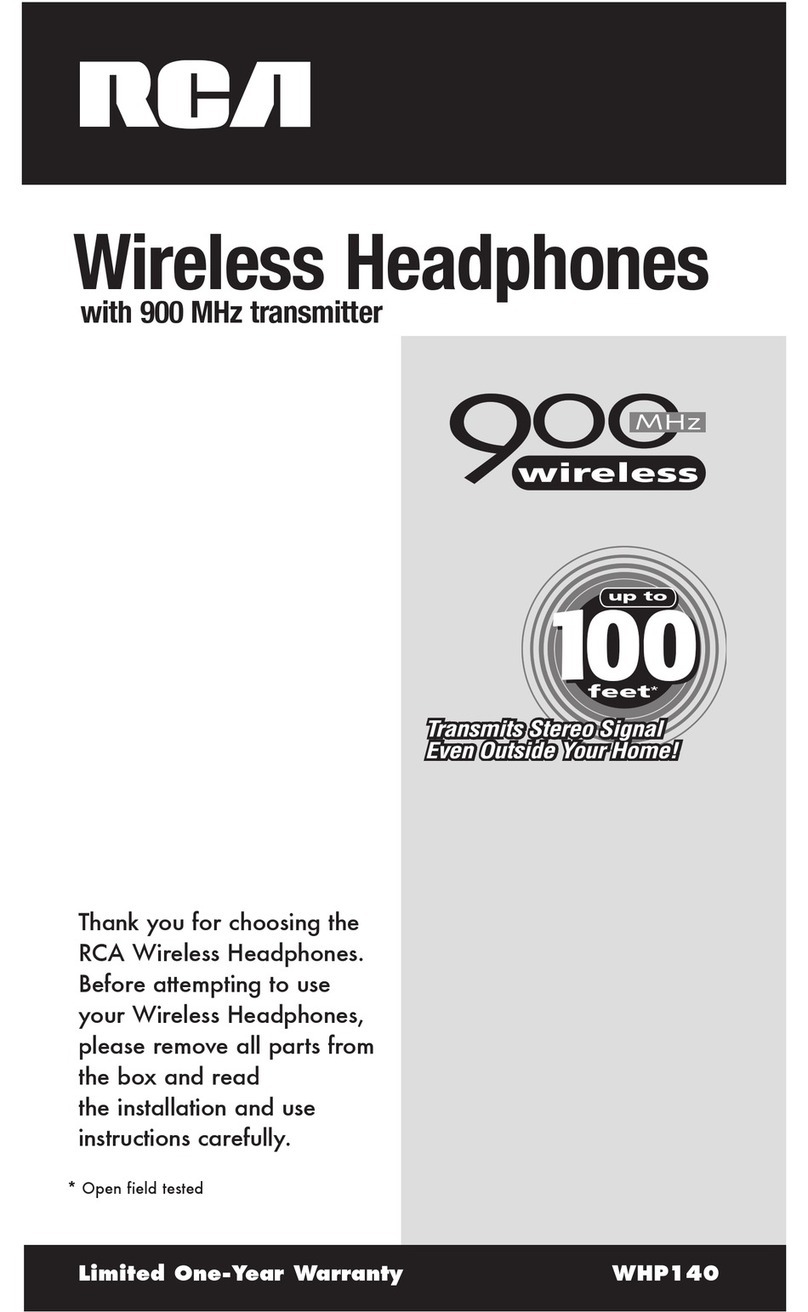 RCA WHP140 User manual