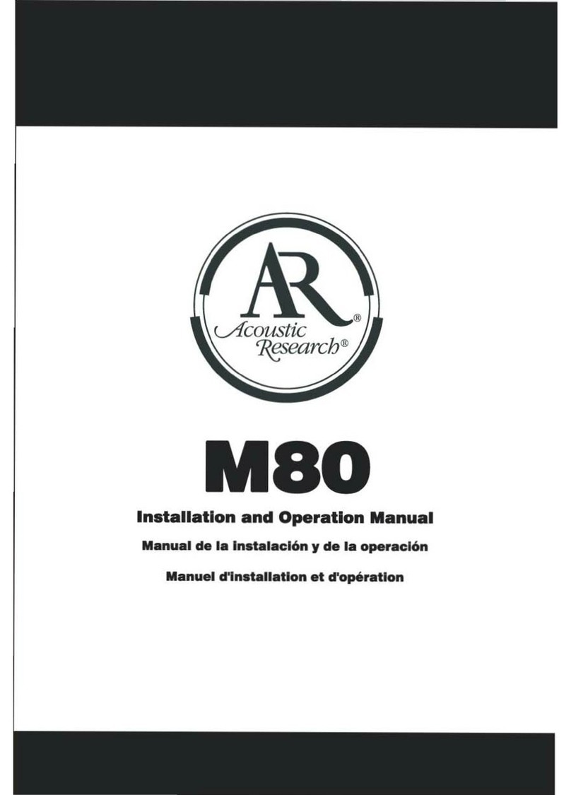 Acoustic Research MAF10 User manual
