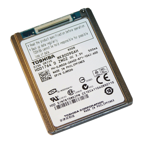 Toshiba MK8009GAH Installation notes