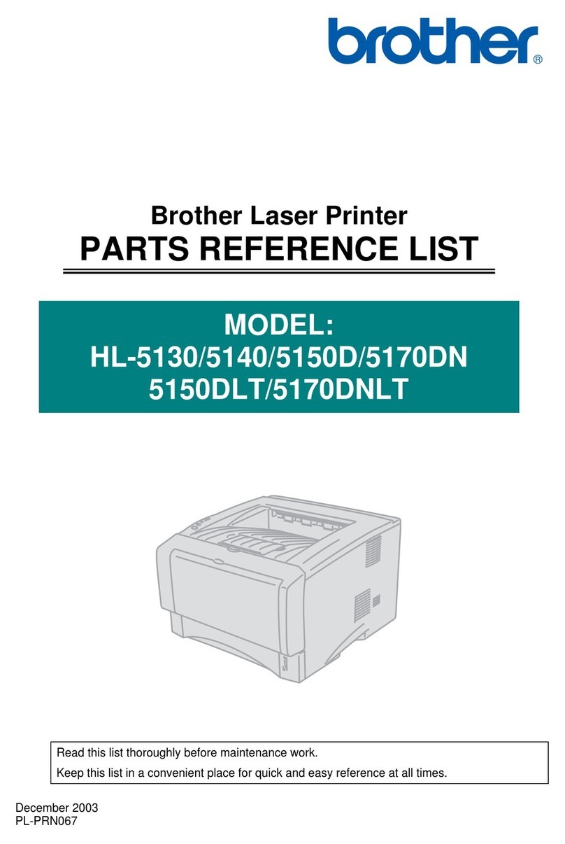 Brother HL-5130 parts reference list