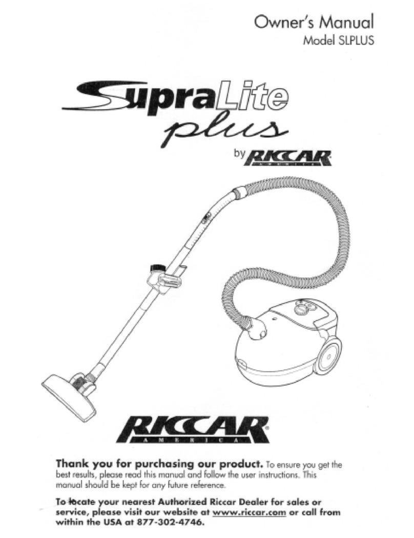 Riccar SupraLite Plus User manual