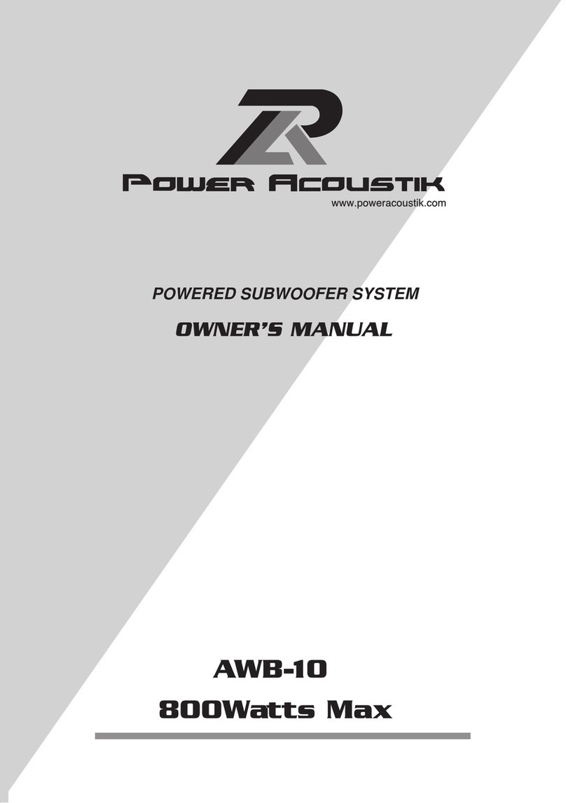 PowerAcoustik AWB-10 owner's manual