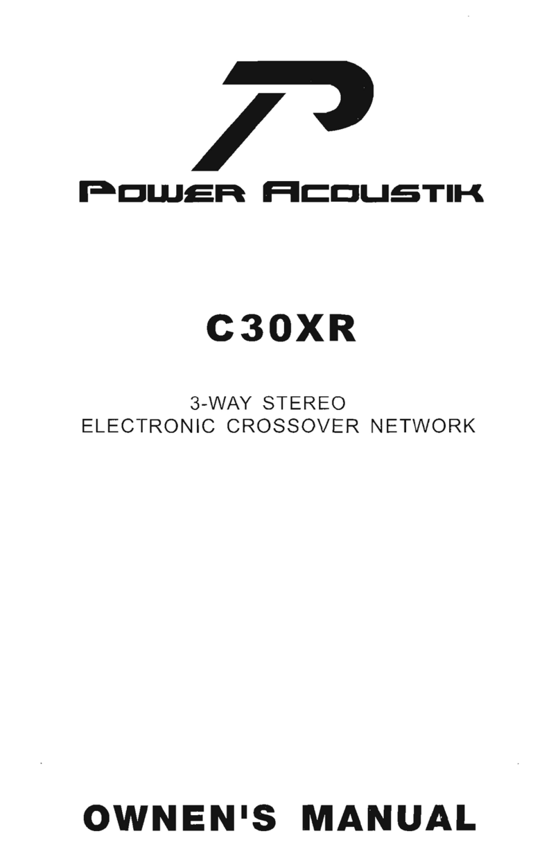 PowerAcoustik C30XR User manual PowerAcoustik C30XR User manual