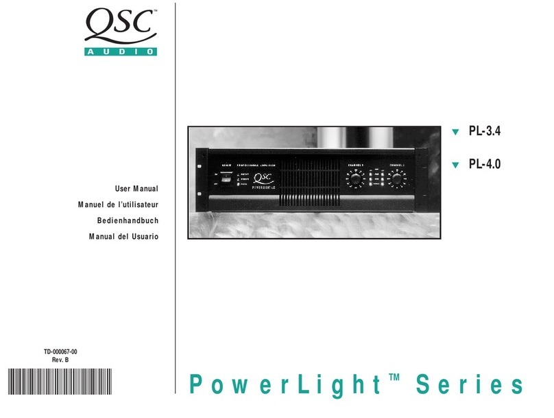 QSC PowerLight PL-3.4 User manual