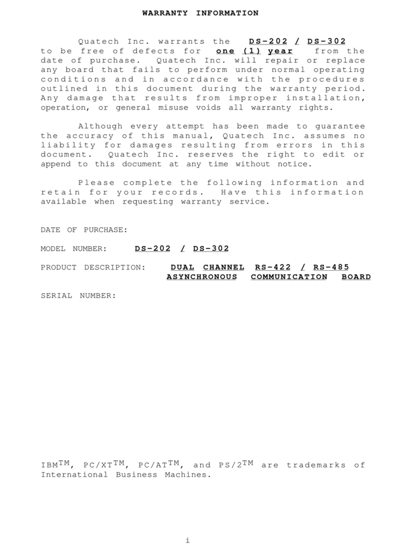 Quatech DS-302 User manual