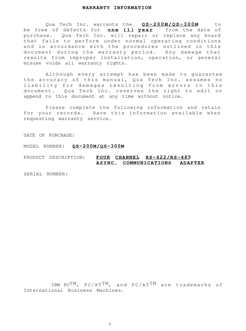 Quatech QS-300M User manual