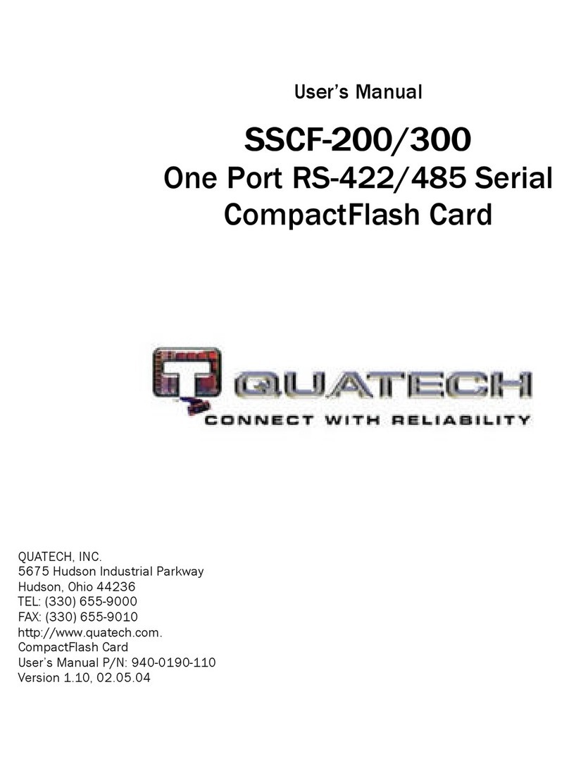 Quatech SSCF-200 User manual