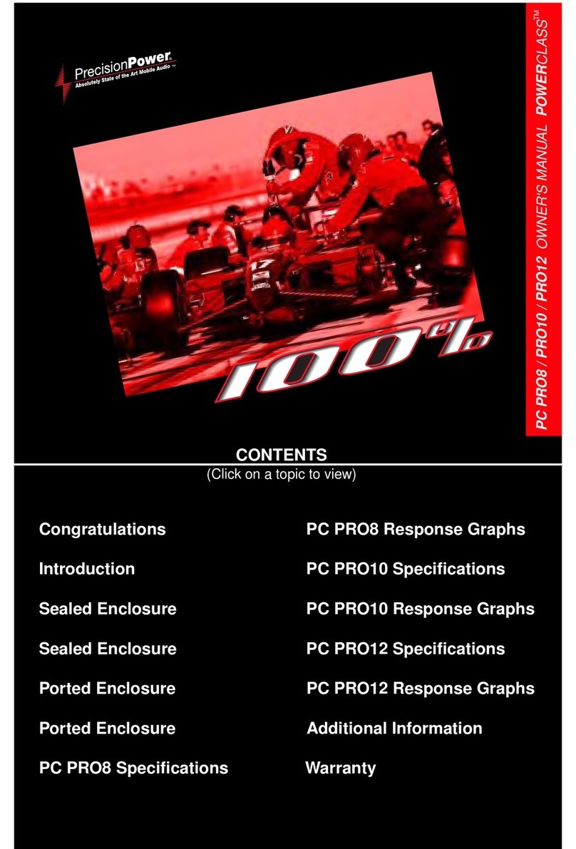 Precision Power PC PRO10 User manual Precision Power PC PRO10 User manual