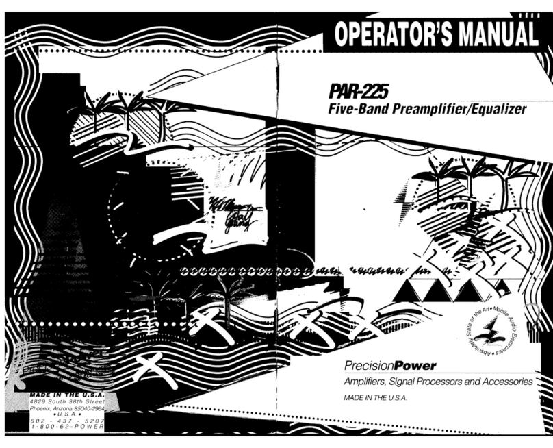Precision Power PAR-225 Operator's manual